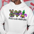Funny Peace Love Mardi Gras Fleur De Lys Fat Tuesday Parade Hoodie Funny Gifts