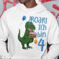 Kinder T-Rex 4. Geburtstag Hoodie, Lustiges Dino 4 Jahre Motiv Lustige Geschenke