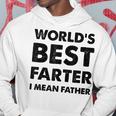 Mens Fathers Day Vintage Dad Worlds Best Farter I Mean Father Hoodie Funny Gifts