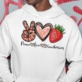 Peace Love Strawberry Farmer Strawberries Lover Berry Fruits Hoodie Unique Gifts