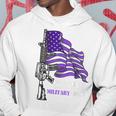 Purple Up For Military Kids Adult Flag Military Child Hoodie Unique Gifts