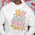 Retro Groovy Easter Bunny Happy Easter Dont Worry Be Hoppy Hoodie Unique Gifts