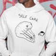 Self Care | Frog Drinking Tea Hoodie Unique Gifts