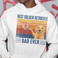 Vintage Best Golden Retriever Dad Ever Fist Bump Funny Dog Gift For Mens Hoodie Funny Gifts
