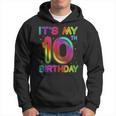 10 Year Old Birthday Glow Party 80S Its My 10Th Hoodie