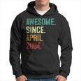 19 Years Old Awesome Since April 2004 19Th Birthday Hoodie