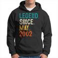 21 Year Old Legend Since May 2002 21St Birthday Hoodie