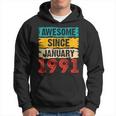 32 Year Old Awesome Since Januar 1991 32 Geburtstag Geschenke Hoodie