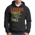 40 Year Old Legend Since April 1983 40Th Birthday Hoodie