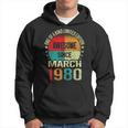43 Year Awesome Since March 1980 Vintage 43Rd Birthday Gifts Hoodie