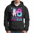 8 Years Old Flossing Unicorn Gifts 8Th Birthday Girl Party Hoodie