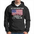 Afghanistan Combat Veteran - Vintage Us Flag Men Hoodie Graphic Print Hooded Sweatshirt