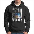 American Flag Welder Funny Patriotic Fathers Day Gift Hoodie