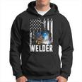 American Flag Welder Funny Patriotic Fathers Day Gift V2 Hoodie