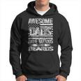 Awesome Dads Have Tattoos And Beards Fathers Day Vintage Hoodie