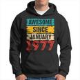 Awesome Since Januar 1977 Hoodie, Einzigartiges 46. Geburtstag Design