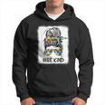 Be Kind Autistic Autism Awareness Acceptance Messy Bun Girl Hoodie