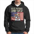 Best Pitbull Dad Ever Us Flag Pitties Dog Patriotic Men Gift Gift For Mens Hoodie