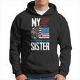 Brother My Soldier Hero Proud Military Sister - Gift Veteran Men Hoodie Graphic Print Hooded Sweatshirt