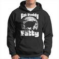 Cat Daddy To A Fatty Funny Vintage Full Moon & Chonk Dad Hoodie