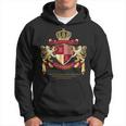 Create Your Own Coat Of Arms Red Gold Lion Emblem Hoodie