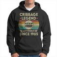 Cribbage Legend 37 Jahre Alt Fantastisch Seit 1985 Cribbage Hoodie