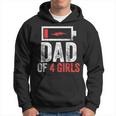Dad Of 4 Girls Gift From Daughter Fathers Day Gift For Mens Hoodie