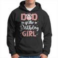 Dad Of The Birthday Girl Cow Farm Birthday Party Daddy Papa Hoodie