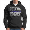 Deputy Sheriff Dad Much Cooler Fathers Day Thin Blue Line V2 Hoodie