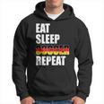 Eat Sleep Soccer Repeat Cool Soccer Germany Lover Player Men Hoodie Graphic Print Hooded Sweatshirt