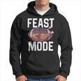 Feast Mode Football Turkey Funny Thanksgiving Day Gift Men Hoodie Graphic Print Hooded Sweatshirt