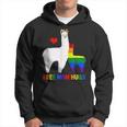 Free Mom Hugs Rainbow Heart Mama Llama Lgbt Pride Month Hoodie