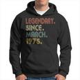 Funny 44 Years Old 44Th Birthday Gifts March 1975 Hoodie
