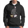 Funny Bigfoot With Easter Basket Bunny Rabbit Easter Bigfoot Hoodie