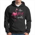 Funny Our Flock Rocks Flamingos Animal Lover Gift Flamingo Men Hoodie Graphic Print Hooded Sweatshirt
