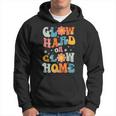 Glow Hard Or Glow Home Groovy Theme 90S 80S Party Lover Hoodie