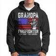Grandpa Firefighter The Man The Legend American Flag Hoodie