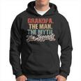Grandpa The Man The Myth The Legend Navy Blue Fathers Day Gift For Mens Hoodie