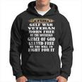 Gulf War VeteranDesert Storm Desert Shield Veteran Men Hoodie Graphic Print Hooded Sweatshirt
