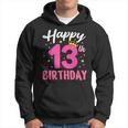 Happy 13Th Birthday Decoration 13 Years Old Nager Girls Hoodie