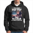 I Am A Dad Pop Pop And A Veteran Nothing Scares Me Usa Flag Hoodie