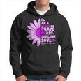 I Am A Military Kid Cute Sunflower Purple Up Month Military Hoodie
