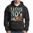 I Love 80S Music 80S Music 80S Rock Music 80S Classic Men Hoodie Graphic Print Hooded Sweatshirt