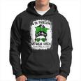 In March We Wear Green Cerebral Palsy Cp Awareness Messy Bun Hoodie