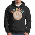 Leopard Hippie Smile Face Retro Groovy Cousin Mothers Day Hoodie