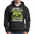 Level 7 Unlocked Birthday Awesome Since 2016 7 Years Old Hoodie