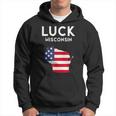 Luck Wisconsin Usa State America Travel Wisconsinite Men Hoodie Graphic Print Hooded Sweatshirt