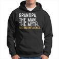 Mens Fathers Day Gift Grandpa The Man The Myth The Bad Influence Hoodie