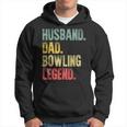Mens Funny Vintage Bowling Men Husband Dad Legend Retro Hoodie