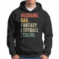 Mens Husband Dad Fantasy Football Legend Funny Father Vintage Hoodie
